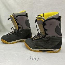 Vintage Burton Freestyle Snowboard Soft Boots Charcoal Black & Yellow Men's 11