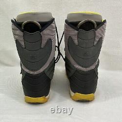 Vintage Burton Freestyle Snowboard Soft Boots Charcoal Black & Yellow Men's 11