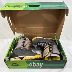 Vintage Burton Freestyle Snowboard Soft Boots Charcoal Black & Yellow Men's 11