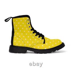 Yellow With White Women's Canvas Boots