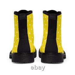 Yellow With White Women's Canvas Boots